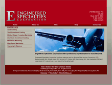 Tablet Screenshot of engineeredspecialties.com